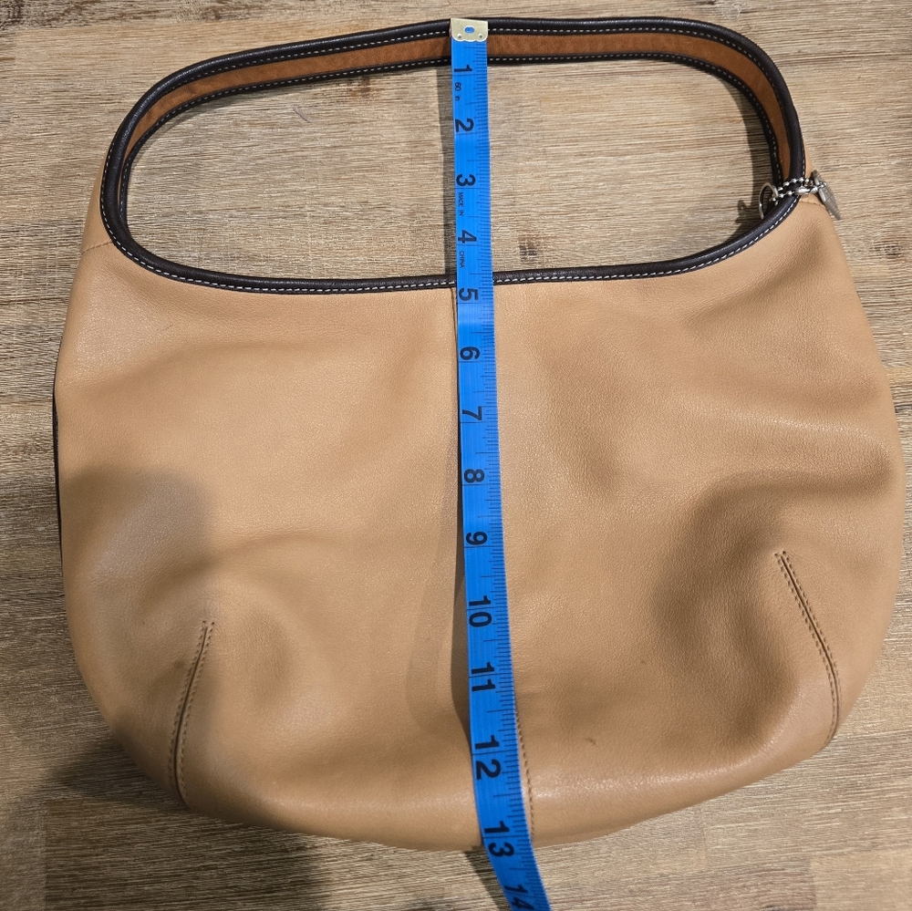 Coach Ergo Hobo Zip 9293 Brown Tan Two Tone Hangtag Vintage Bag Purse Hobo - Picture 14 of 16